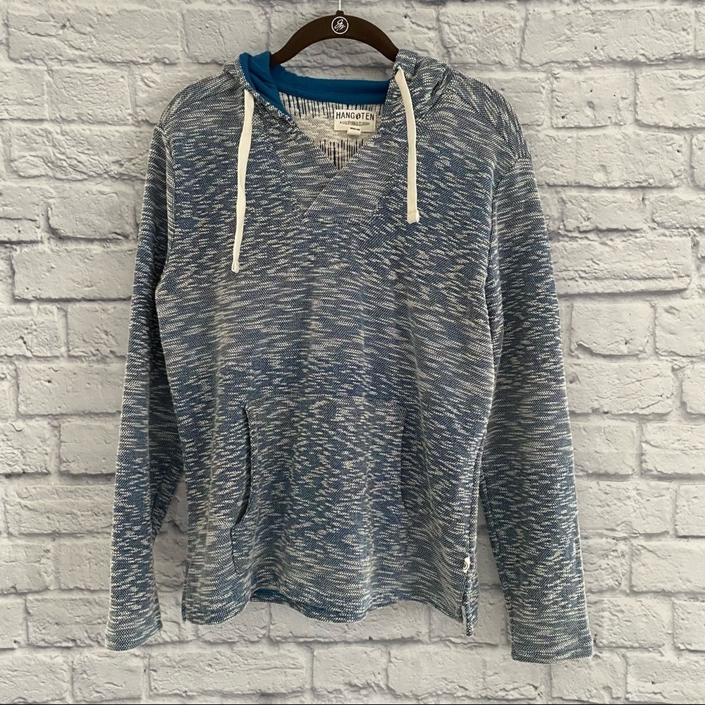 Hang Ten Women's Blue Pullover Poncho Hoodie Size Small